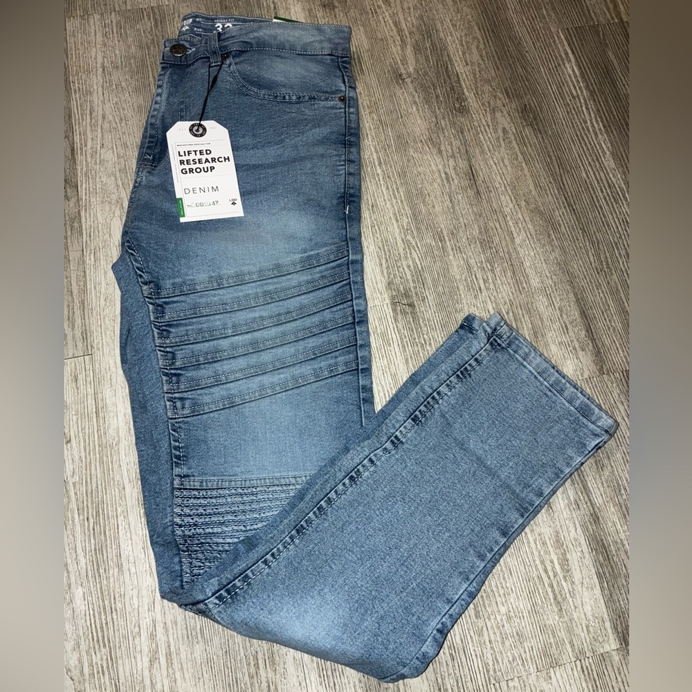 NWT LRG lifted research group men’s slim biker denim jeans slim fit size 32
